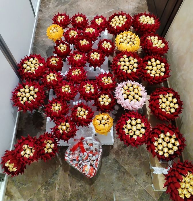 Ръчно изработен бонбонен букет