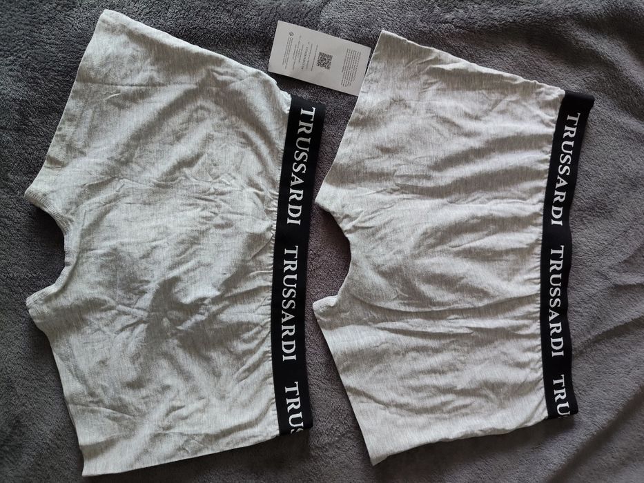 Trussardi set 2 boxeri bărbătești culoare gri melange mărimea M noi originali