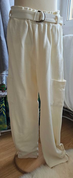 Pantaloni albi eleganti Zara 13-14 ani