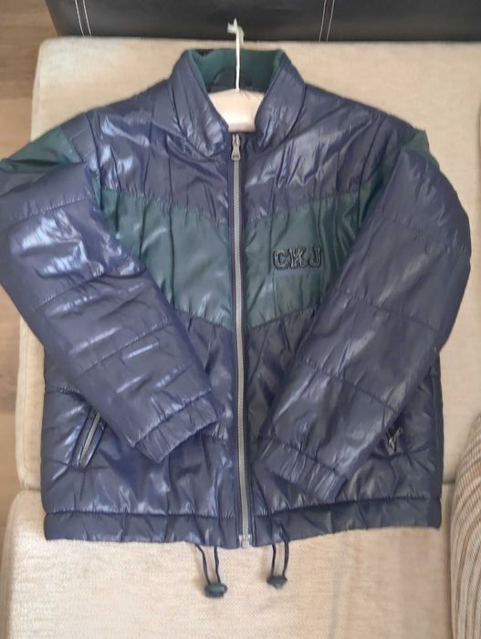 Детско яке Calvin Klein Jeans за 7-8 г оригинално, два джоба, синьо