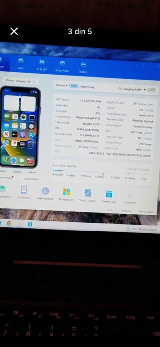 Iphone x 64 GB pentru recarosare