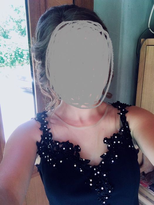 Дамска официална рокля, черна, М размер