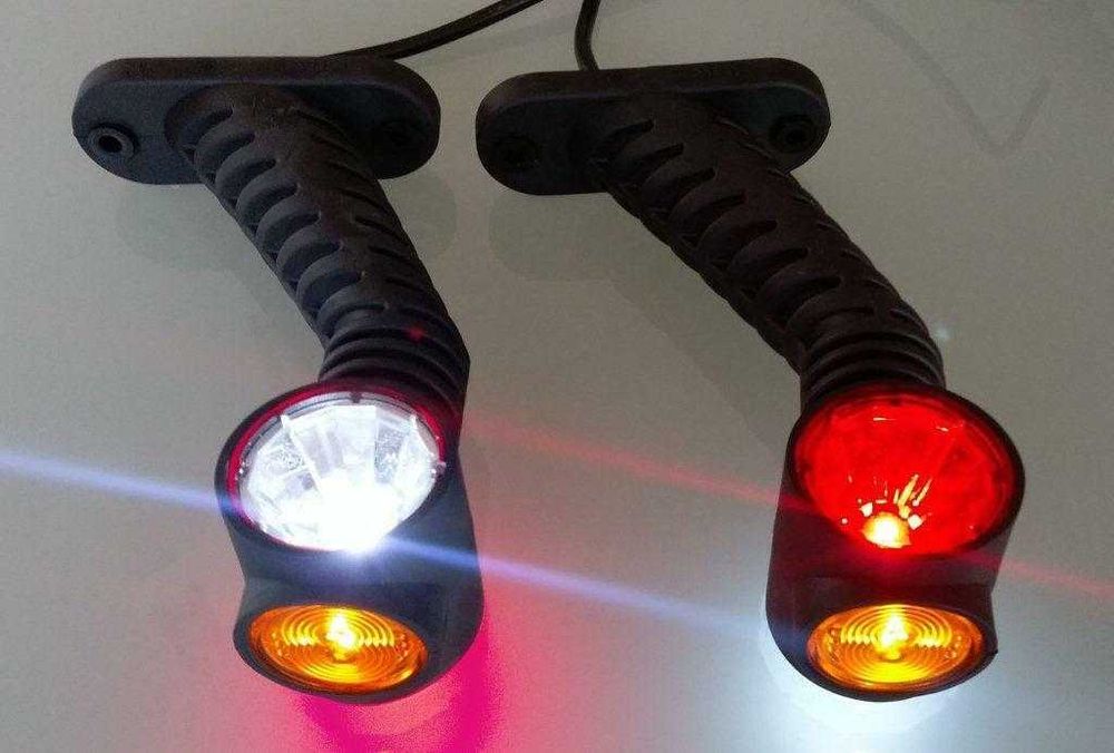 1 бр. тройни LED ЛЕД  рогчета , габарити , 12-24V , Полша
