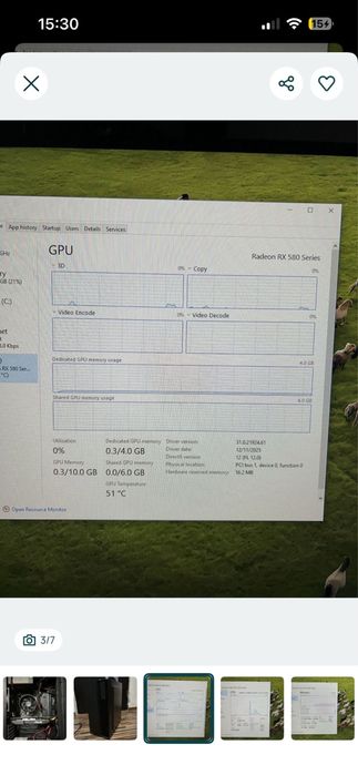 Placa video Rx580 4gb