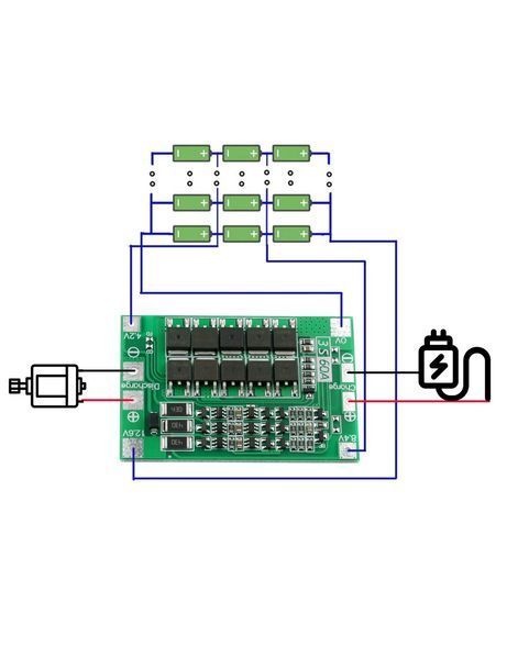 BMS 3S Модул с баланс 60A Li-Ion 18650 12.6V