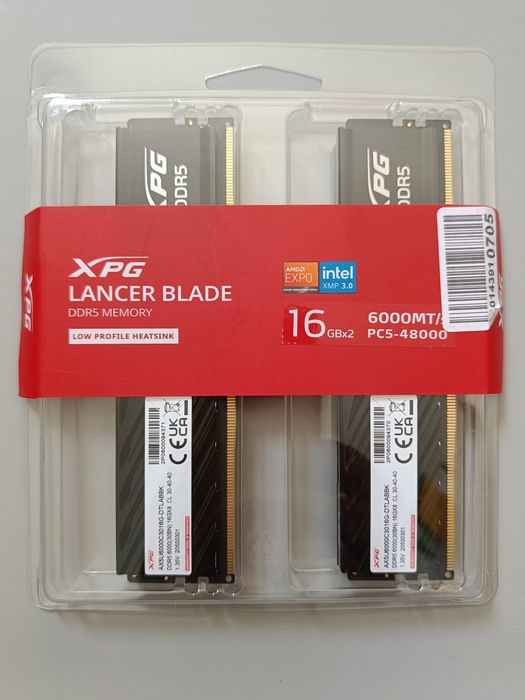 Оперативная память XPG Lancer blade DDR5 32GB 6000 новая.