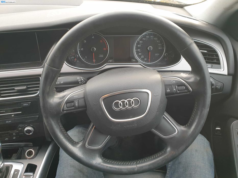 Volan Piele 4 Spite cu Comenzi FARA Airbag Audi A4 B8 B8.5 FL Facelift 2012 - 2015 [K1425]