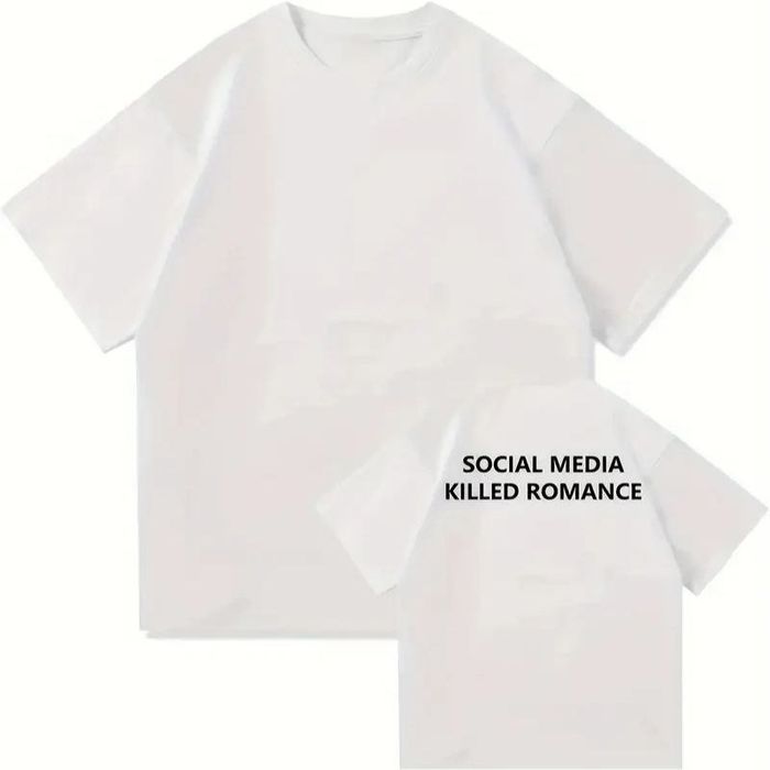Social media killed romance футболка