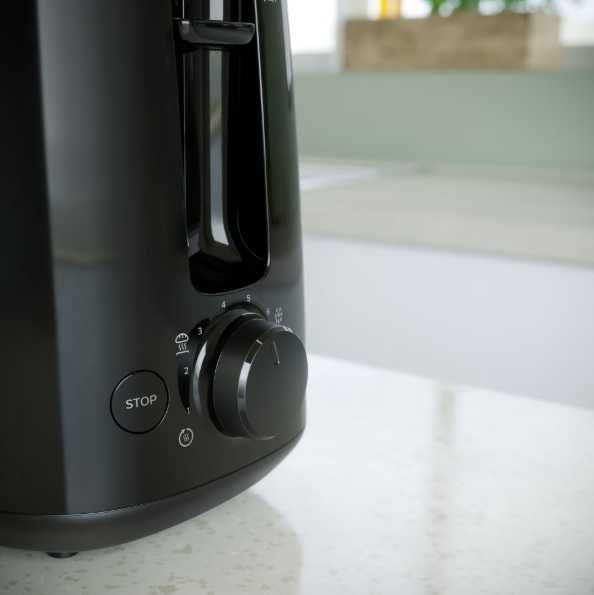 Тостер, Philips, Daily Collection HD2583/90, 650 W, черен