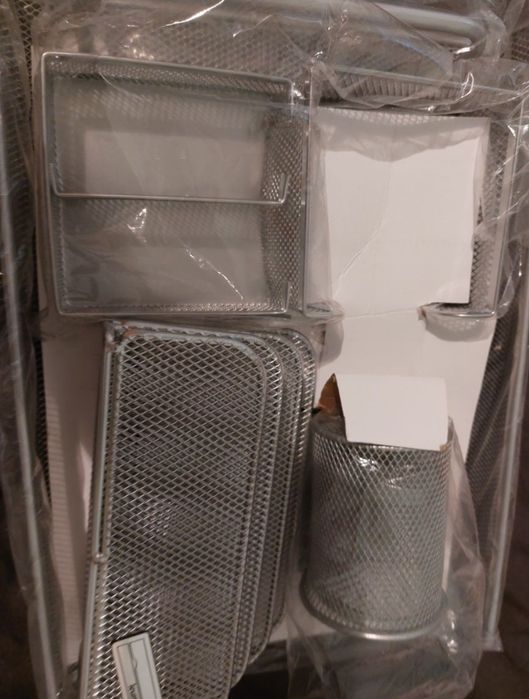 Set  birou aluminum accesorii suport pixuri