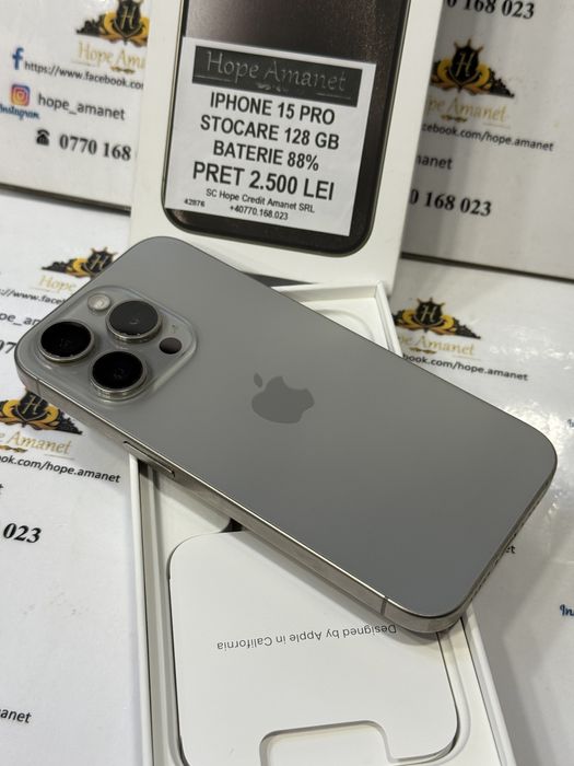 Hope Amanet P7 Iohone 15 Pro 128 Gb