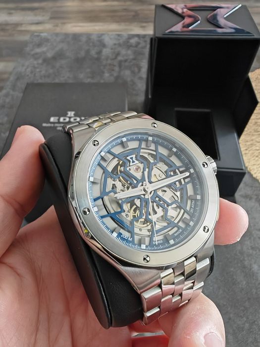 Edox Delfin Mecano 85303 3M BUIGB Скелетон като НОВ