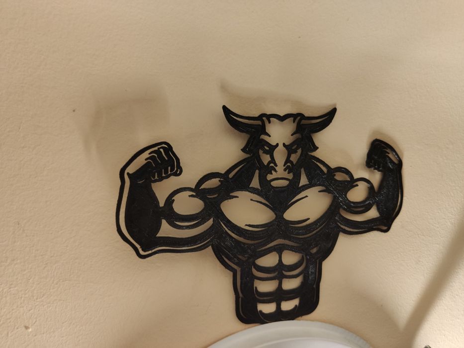 Decorație perete/colant Taur Culturism