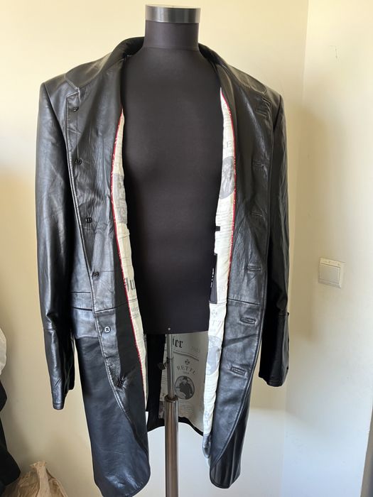 Jacheta piele , stil frac , model deosebit