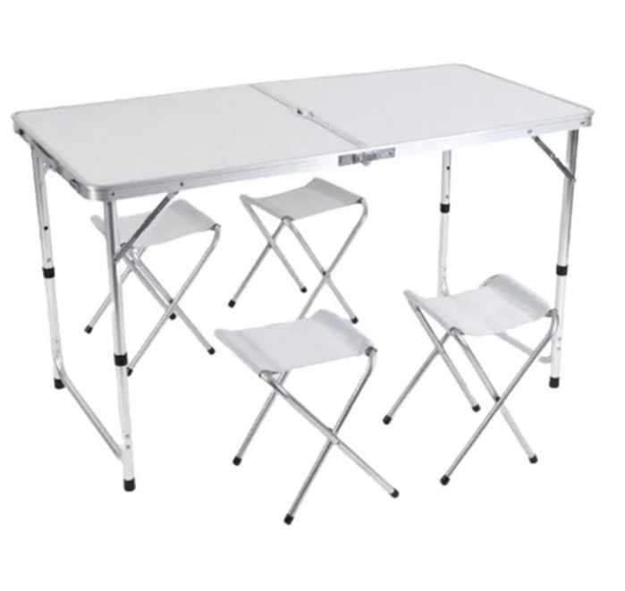 Нови Компект Сгъваема Маса и 4 стола Подсилени, Промоция от Вносител