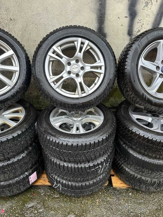 Set jante aliaj R16 ford 5x108 cu anvelope iarna pirelli 205/60r16