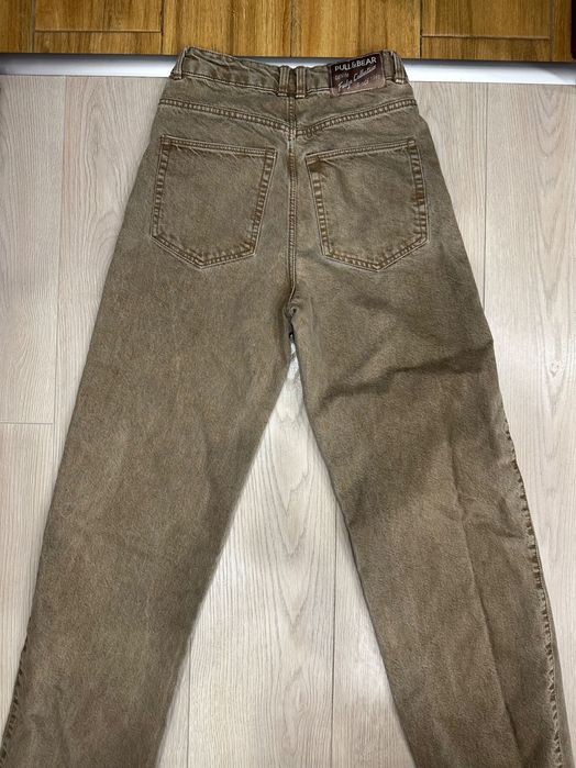 Дамски кафеви дънки pull&bear