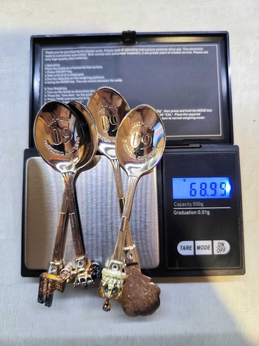 Комплект 4 щамповани лъжички за кафе или чай-1947-2007-Колекционерски