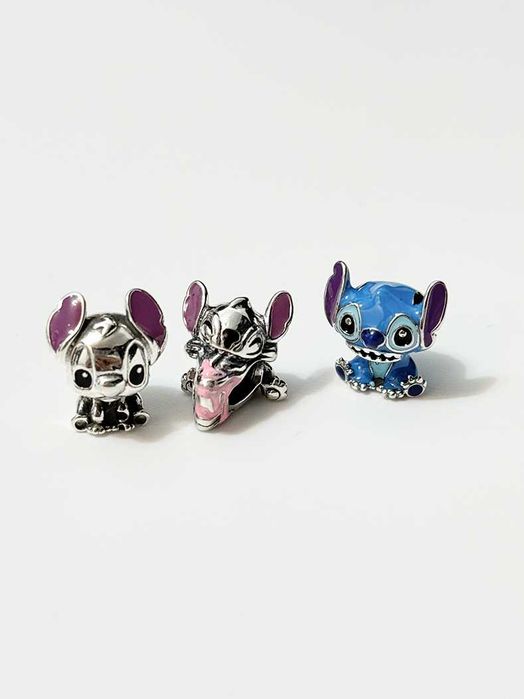 Set 3 talismane/charmuri Disney (Stitch) - argint - vand lotul sau la bucata