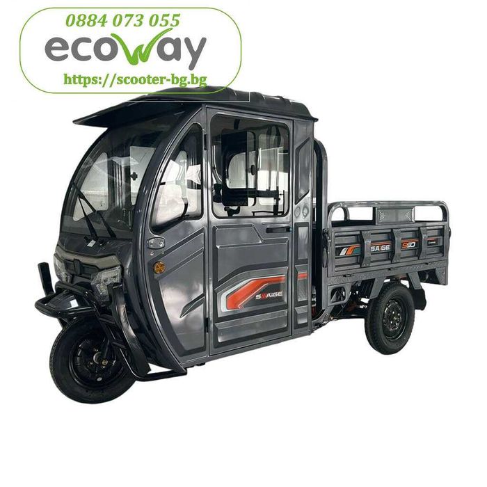 Карго триколка с кабина Banpeng 3000W 72V 58Ah. Пробег – до 70km