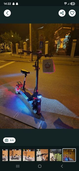 Trotineta electrica Boyueda Q7 Pro Max, 2x1600W, baterie 52V 28Ah