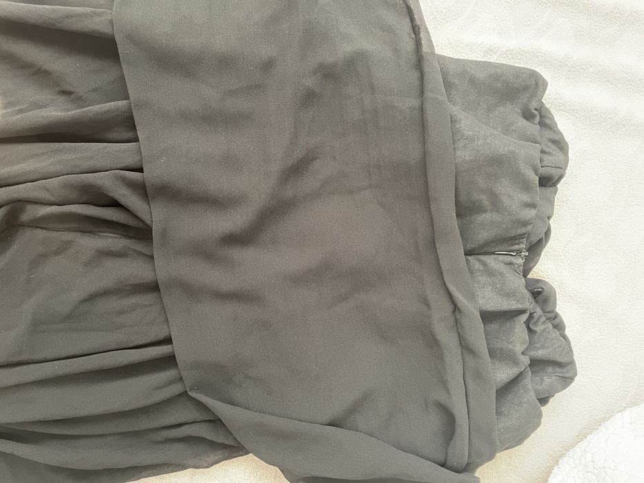 Дълга черна рокля с бюстие (бална)