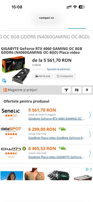 RTX 4060 8GB Gigabyte OC Eagle+ Garantie