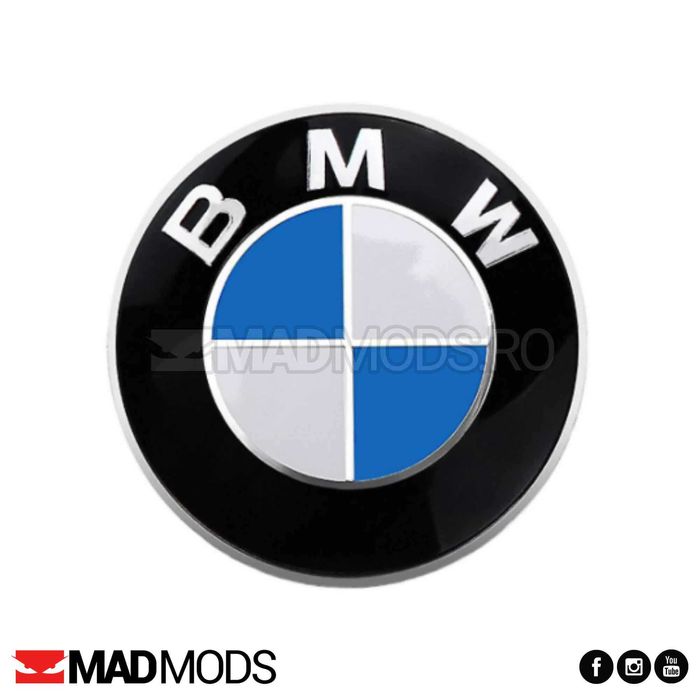 Emblema BMW 82 / 74 / 45mm capota portbagaj seria 1 2 3 4 5 6 7 8 X i