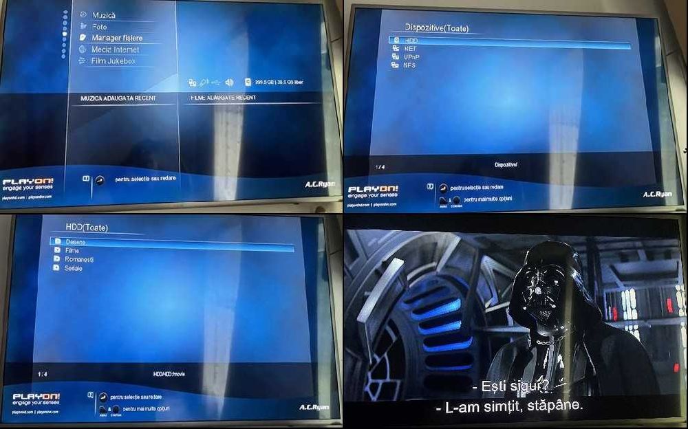 Media Player AC Ryan Playon!HD cu Hdd de 1Tb