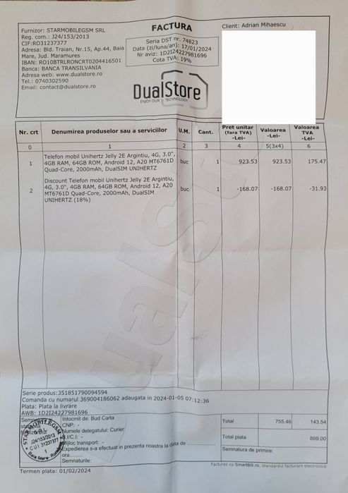 Telefon Unihertz Jelly 2E (cel mai mic smartphone)