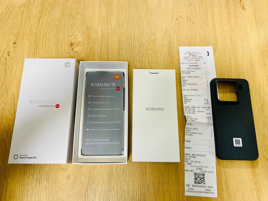 НОВ !!! Xiaomi 15, 12GB RAM, 256GB, Black, Технополис