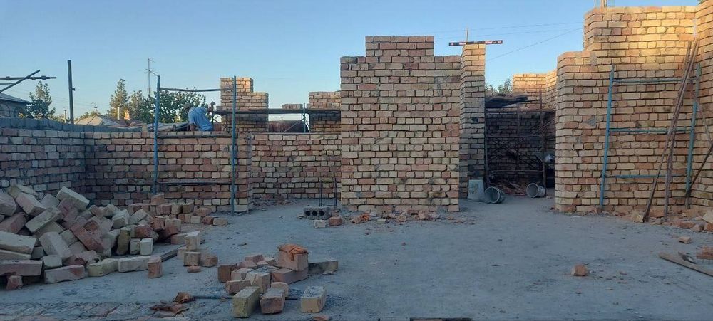 Uchastka kutaramiz. Fundamentdan Krishagacha.