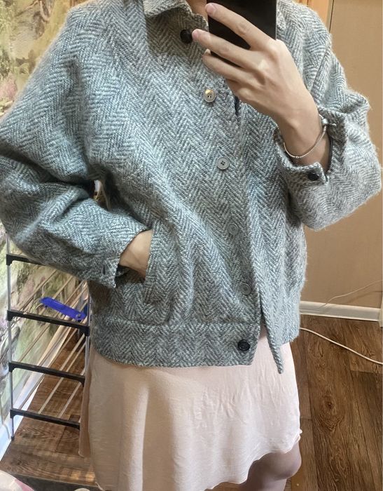 Бомбер кашемир серый