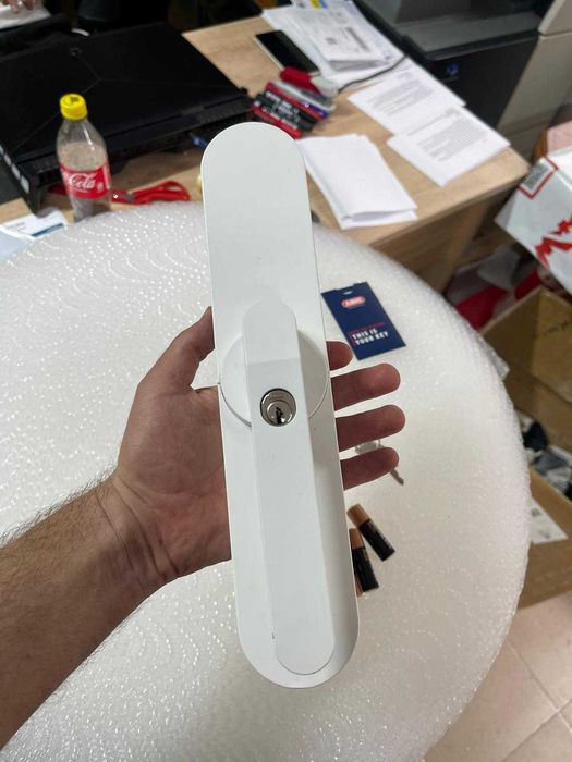 Mâner fereastra inteligent ABUS WINTECTO One Window Drive, uși de balcon și de terasă, cu funcție de alarmă, instalare ușoară fără găurire