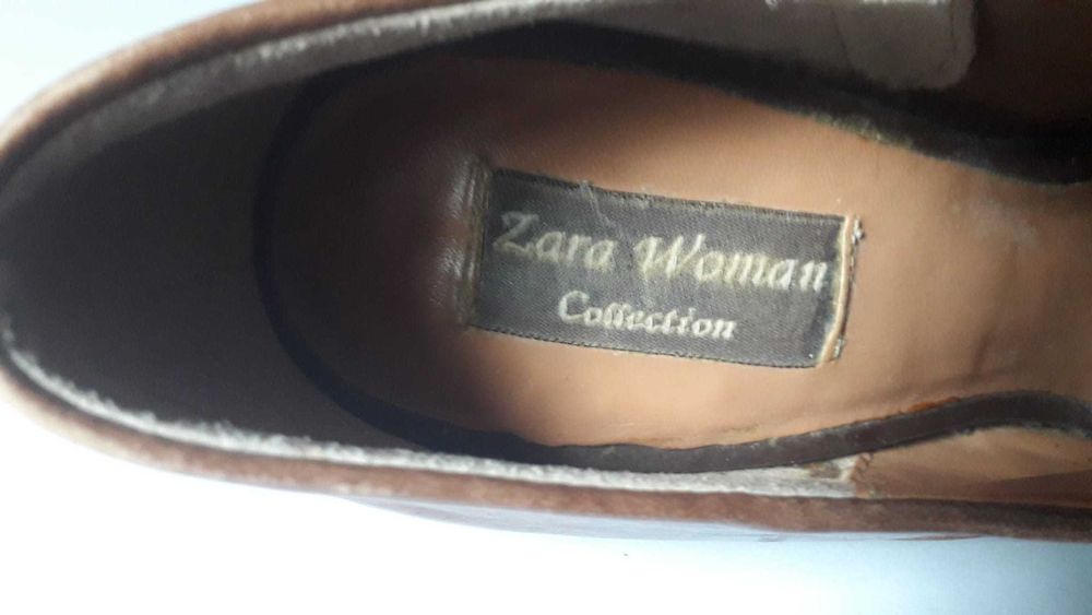 Pantofi maro Zara model Stradivarius mas. 38