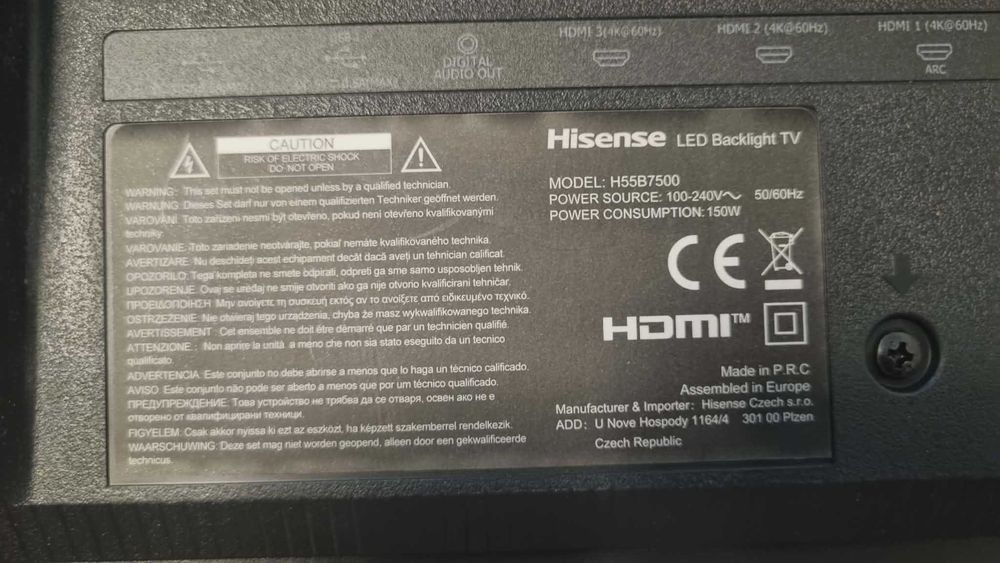 Vand componentele de la un televizor Hisense H55B7500