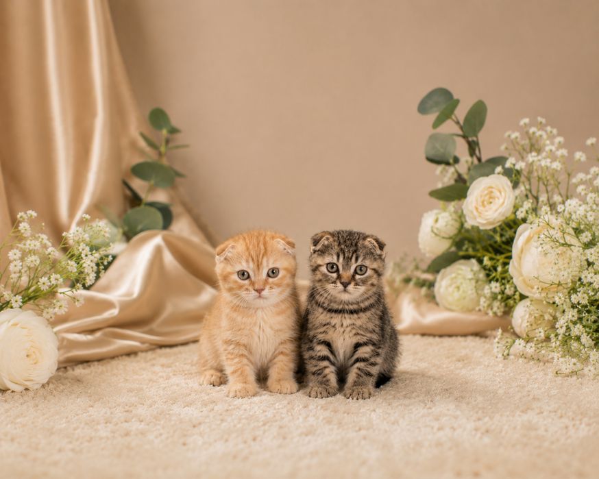 Шотландские котята (скотиш фолд) вислоухие
