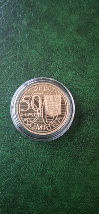 Monedă 50 Bani 2010 – Aurel Vlaicu – Calitate PROOF (Rară, Tiraj 5.000 bucăți)