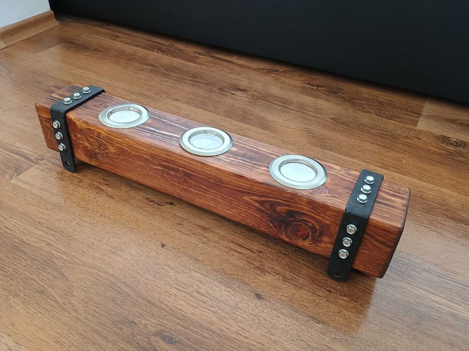 Дървен полилей с обков за механа