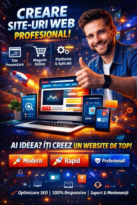 Creez Site-uri Web Profesionale | Rapid & Modern | Preț Avantajos
