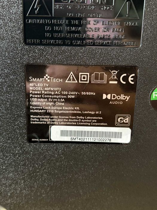 LED телевизор Smart Tech Full HD 40"