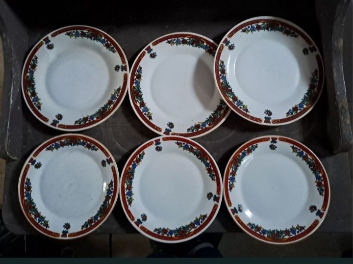 Set 6 farfurii portelan pentru bucatarie