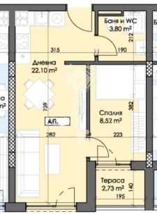 Двустаен апартамент в Тракия