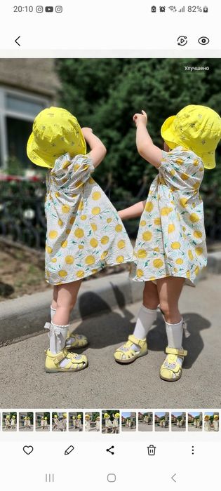 Платье детское для двойни