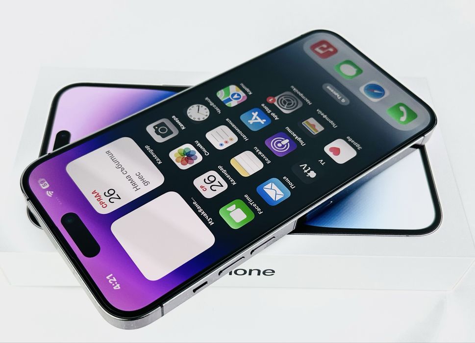 Apple iPhone 14 Pro Max 256GB Deep Purple 100% Батерия! Гаранция!