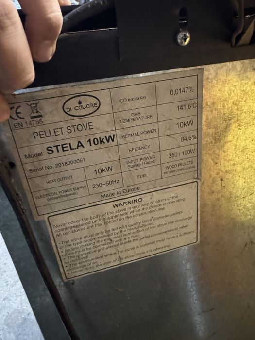 Пелетна печка DiCalore Stela 10 kW