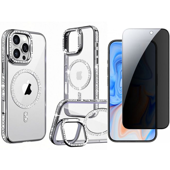 Husa Magsafe Luxury + Folie Sticla Iphone 16 16 PRO 16 PLUS 16 PRO MAX