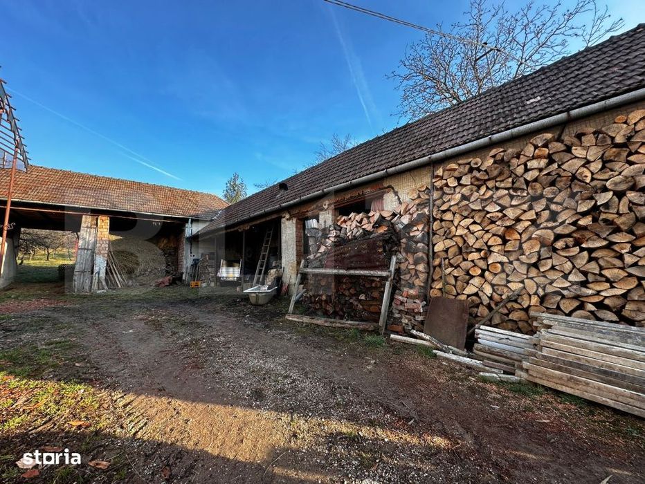 Casa cu 4 camere,baie, bucatarie,anexe.pivnita teren 2500 mp