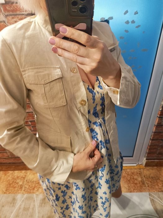 Rochie retro M si jacheta de vara din in