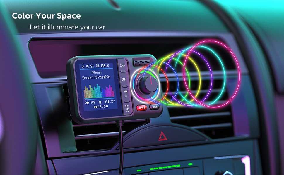 KM28 Bluetooth FM трансмитер тип"Nulaxy*